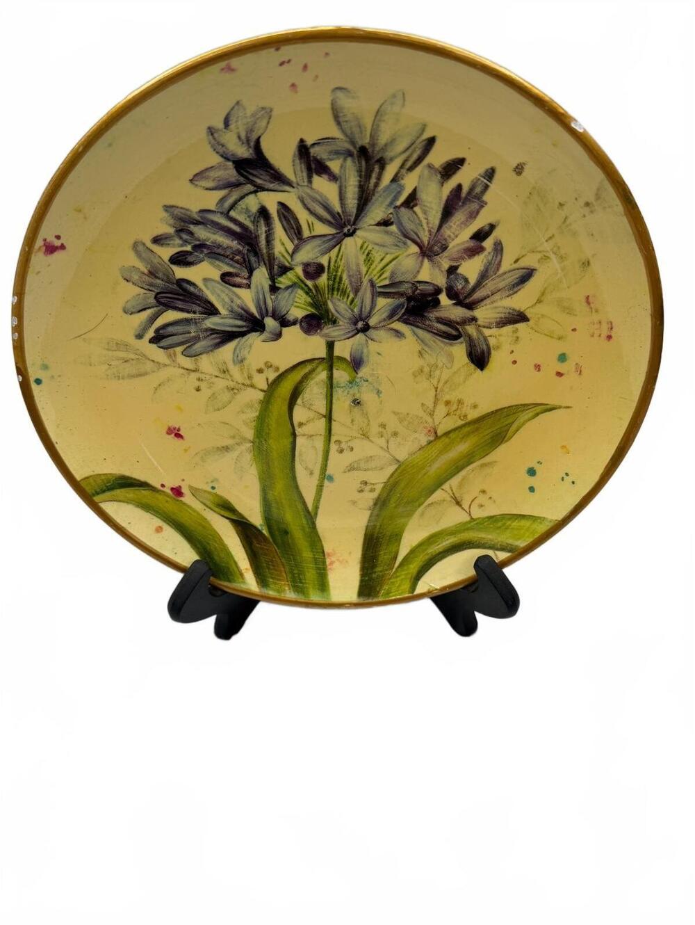 Fabrice de Villeneuve Decorative Floral Plate, 2006, Art in Motion Collection